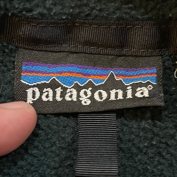 Vintage Patagonia Mens Retro Deep Pile Full Zip Fleece Jacket USA Made Green L - Picture 10 of 12